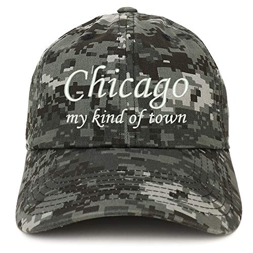 Trendy Apparel Shop Chicago My Kind of Town Embroidered 100% Cotton Adjustable Cap Dad Hat