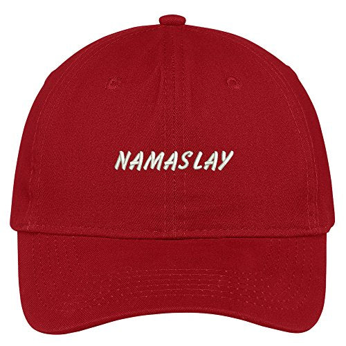 Trendy Apparel Shop Namaslay Embroidered Brushed Cotton Adjustable Cap