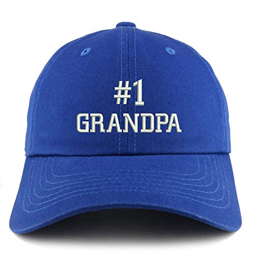 Trendy Apparel Shop Number 1 Grandpa Solid Adjustable Unstructured Dad Hat