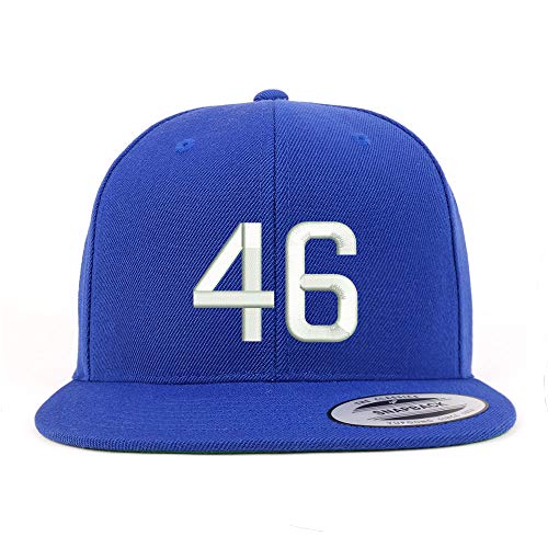 Trendy Apparel Shop Number 46 Embroidered Snapback Flatbill Baseball Cap