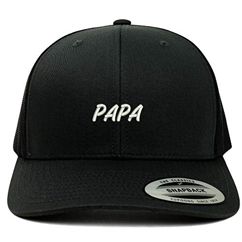 Trendy Apparel Shop Flexfit PAPA Embroidered Retro Trucker Mesh Cap