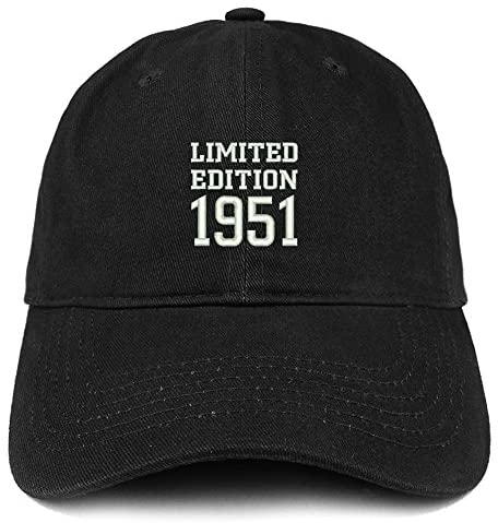 Trendy Apparel Shop Limited Edition 1951 Embroidered Birthday Gift Brushed Cotton Cap