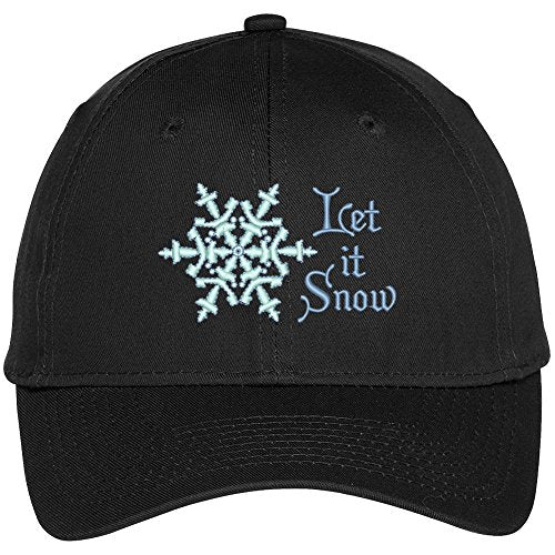 Trendy Apparel Shop Let It Snow Embroidered Adjustable Baseball Cap