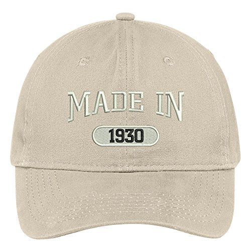 Trendy Apparel Shop 89th Birthday - Made in 1930 Embroidered Low Profile Cotton Baseball Cap