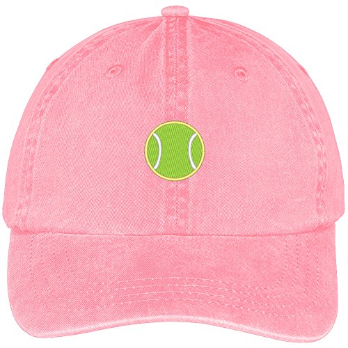 Trendy Apparel Shop Tennis Ball Embroidered Cotton Washed Baseball Cap