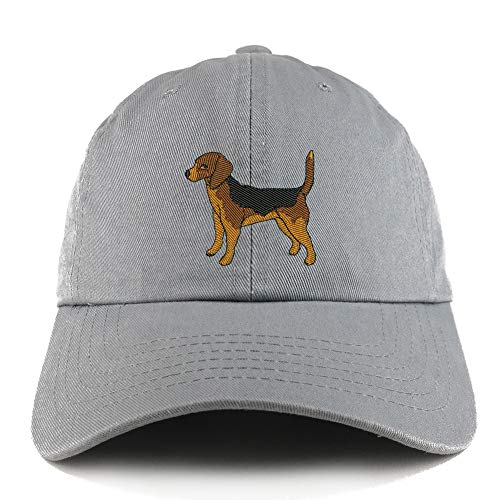 Trendy Apparel Shop Beagle Dog Embroidered Low Profile Soft Cotton Dad Hat Cap