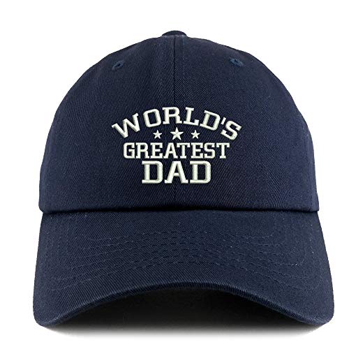 Trendy Apparel Shop World's Greatest Dad Solid Adjustable Unstructured Dad Hat