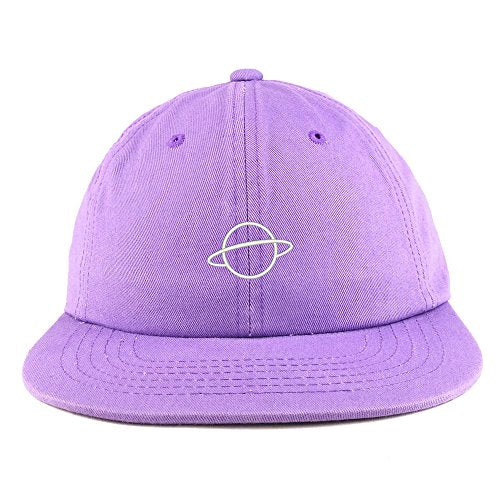 Trendy Apparel Shop Planet Embroidered Unstructured Flatbill Adjustable Cap