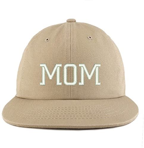 Trendy Apparel Shop Mom Embroidered Unstructured Flatbill Adjustable Cap