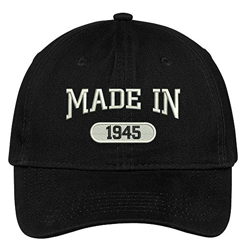 Trendy Apparel Shop 74th Birthday - Made in 1945 Embroidered Low Profile Cotton Baseball Cap