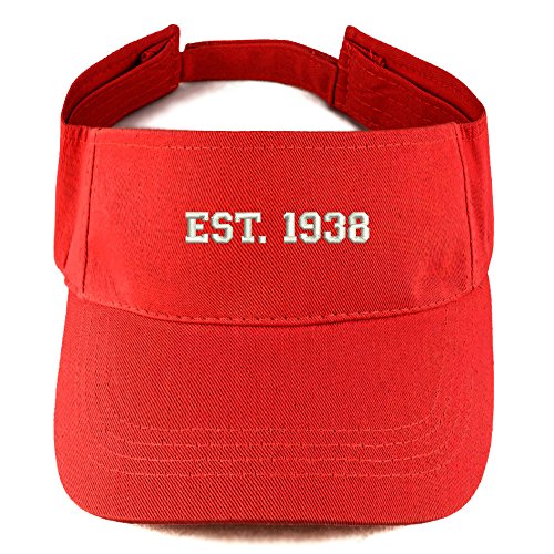 Trendy Apparel Shop EST 1938 Embroidered - 83rd Birthday Gift Summer Adjustable Visor