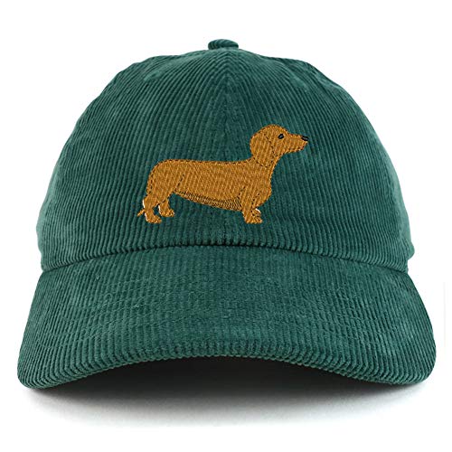 Trendy Apparel Shop Dachshund Dog Cotton Corduroy Unstructured Baseball Cap