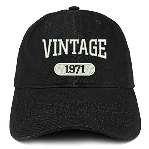 Trendy Apparel Shop 50th Birthday Vintage 1971 Soft Crown Brushed Cotton Cap