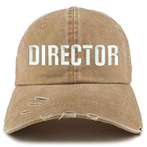 Trendy Apparel Shop Director Embroidered Washed Front Frayed Bill Cap