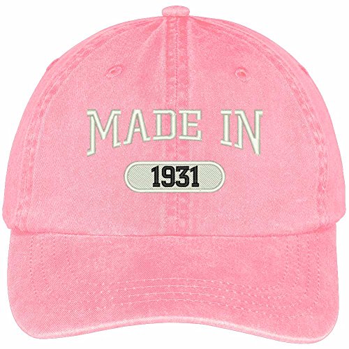 Trendy Apparel Shop 88th Birthday - Made in 1931 Embroidered Low Profile Washed Cotton Baseball Cap