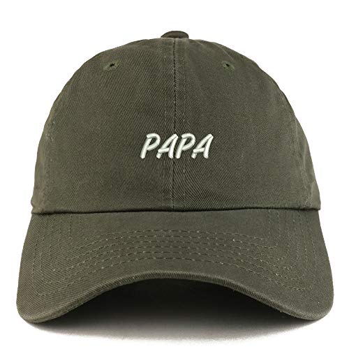 Trendy Apparel Shop PAPA Embroidered Solid Adjustable Unstructured Dad Hat