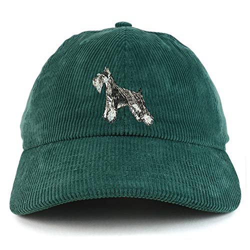 Trendy Apparel Shop Miniature Schnauzer Dog Corduroy Unstructured Baseball Cap