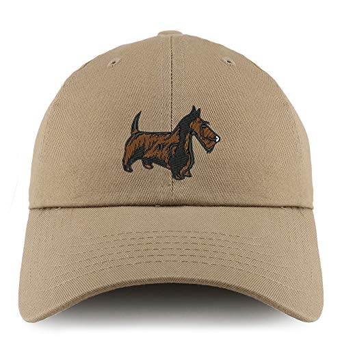 Trendy Apparel Shop Scottish Terrier Dog Embroidered Low Profile Soft Cotton Dad Hat Cap