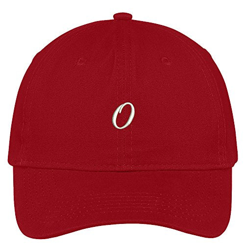 Trendy Apparel Shop Letter O Small Script Font Embroidered Adjustable Cotton Cap