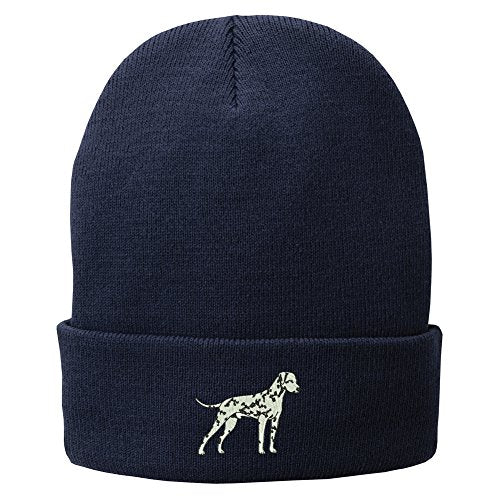 Trendy Apparel Shop Dalmatian Embroidered Winter Knitted Long Beanie