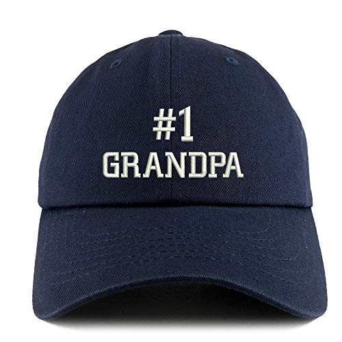 Trendy Apparel Shop Number 1 Grandpa Solid Adjustable Unstructured Dad Hat