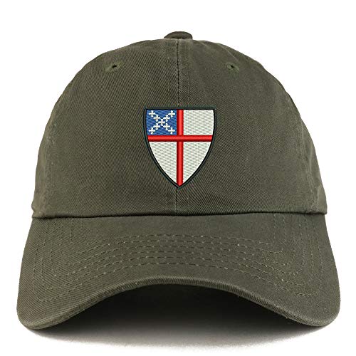 Trendy Apparel Shop Episcopal Shield Solid Adjustable Unstructured Dad Hat