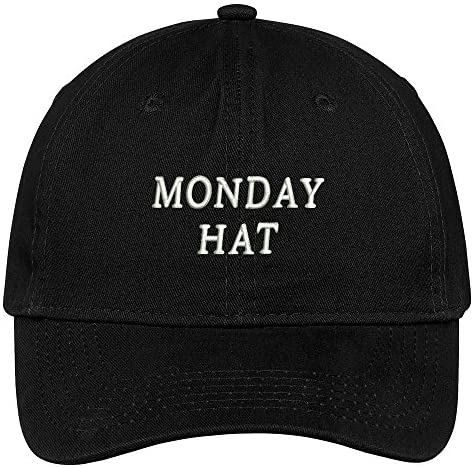 Trendy Apparel Shop Monday Hat Embroidered Soft Cotton Low Profile Dad Hat Baseball Cap