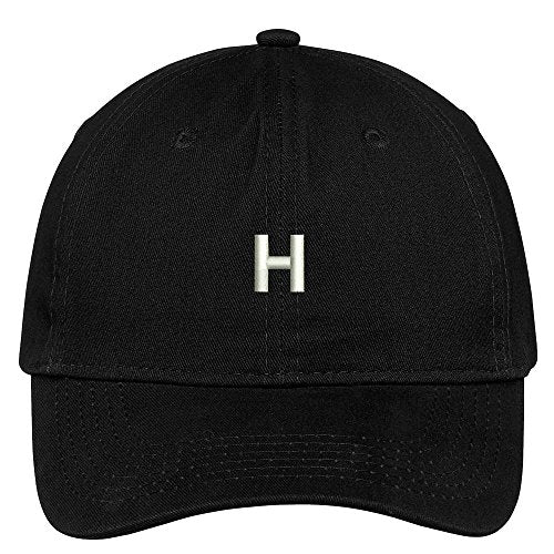 Trendy Apparel Shop Letter H Block Font Embroidered Dad Hat Cotton Baseball Cap -