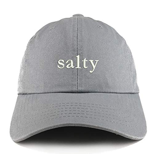 Trendy Apparel Shop Salty Embroidered Solid Adjustable Unstructured Dad Hat