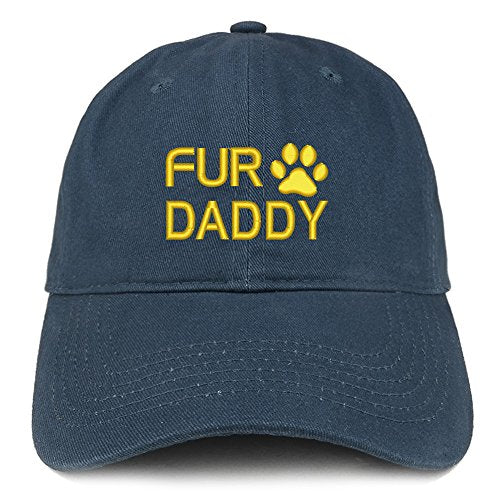 Trendy Apparel Shop Fur Daddy Paw Print Embroidered Soft Cotton Dad Hat