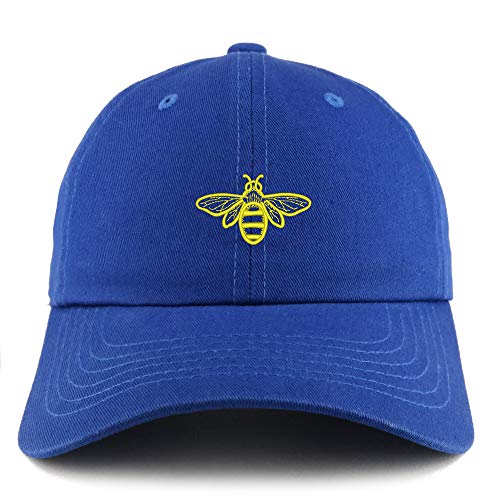 Trendy Apparel Shop Bee Embroidered Solid Adjustable Unstructured Dad Hat