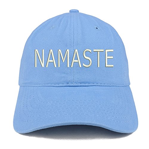 Trendy Apparel Shop Namaste Embroidered Low Profile Soft Cotton Baseball Cap