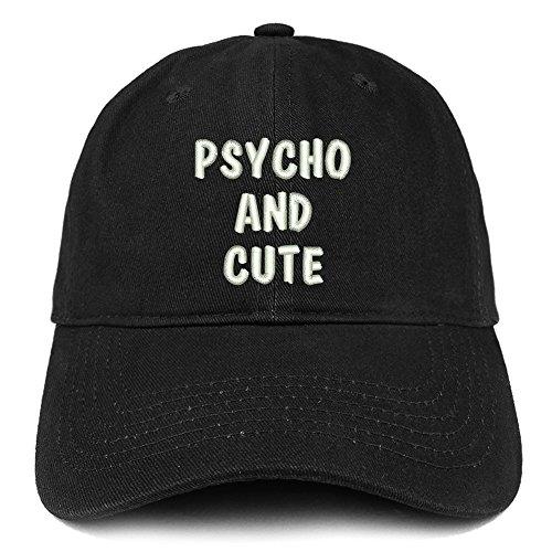 Trendy Apparel Shop Psycho and Cute Embroidered Soft Cotton Dad Hat