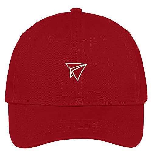 Trendy Apparel Shop Paper Air Plane Embroidered Soft Brushed Cotton Low Profile Cap