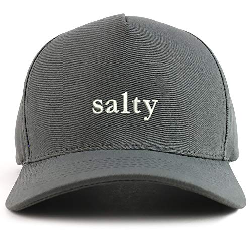 Trendy Apparel Shop Salty Embroidered Oversized 5 Panel XXL Baseball Cap