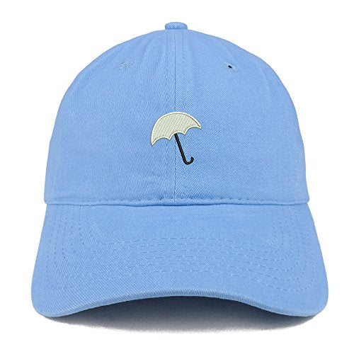 Trendy Apparel Shop White Umbrella Embroidered Low Profile Soft Cotton Baseball Cap