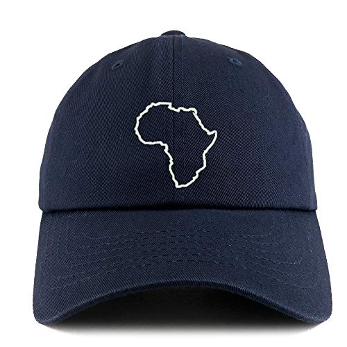 Trendy Apparel Shop Africa Map Outline Solid Adjustable Unstructured Dad Hat