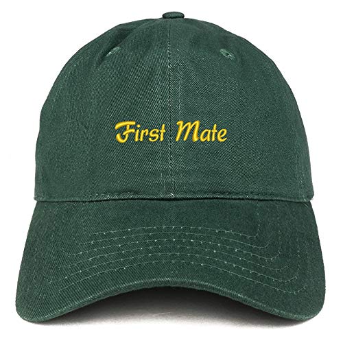 Trendy Apparel Shop First Mate Embroidered 100% Cotton Adjustable Cap Dad Hat