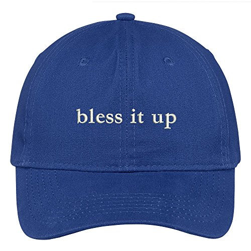 Trendy Apparel Shop Bless It Up Embroidered 100% Quality Brushed Cotton Baseball Cap