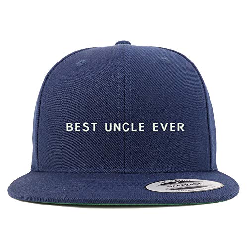 Trendy Apparel Shop Best Uncle Ever Structured Flatbill Snapback Cap