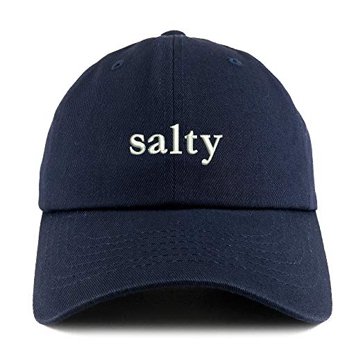 Trendy Apparel Shop Salty Embroidered Solid Adjustable Unstructured Dad Hat