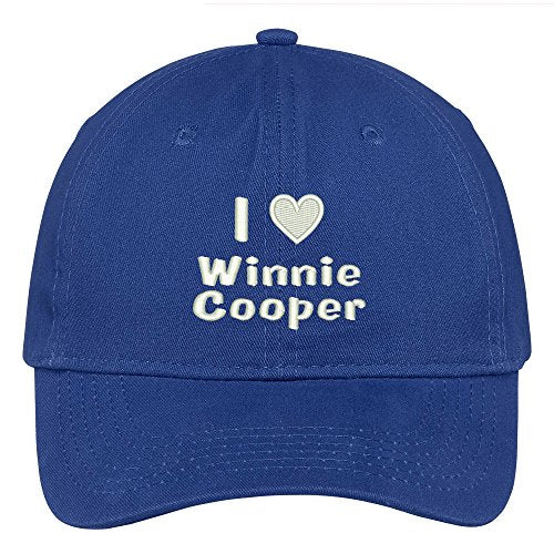 Trendy Apparel Shop I Love Winnie Cooper Embroidered Low Profile Deluxe Cotton Cap