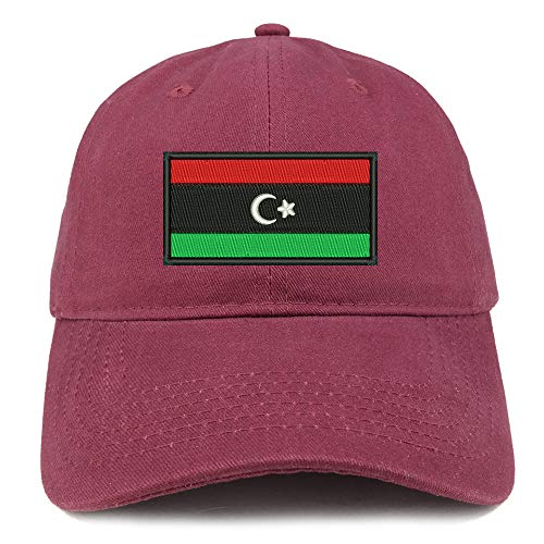 Trendy Apparel Shop Libya Flag Embroidered Unstructured Cotton Dad Hat