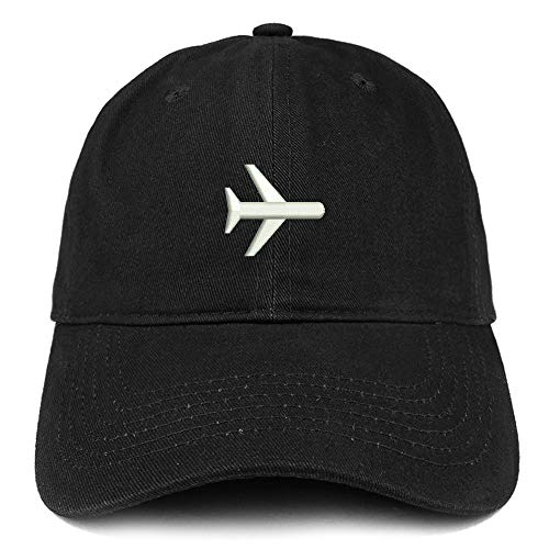 Trendy Apparel Shop Air Plane Mode Embroidered Soft Brushed Cotton Cap