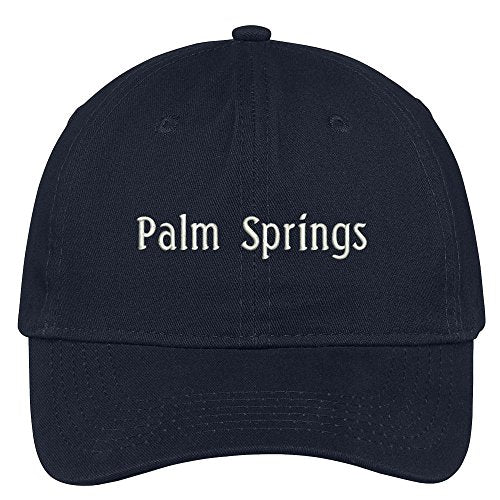 Trendy Apparel Shop Palm Springs City Embroidered Low Profile 100% Cotton Adjustable Cap