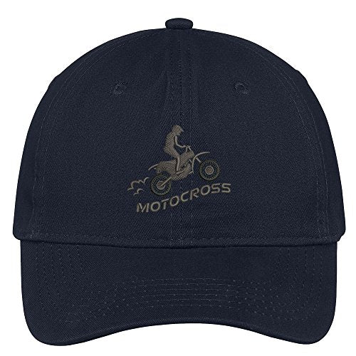 Trendy Apparel Shop Motocross Embroidered Soft Crown 100% Brushed Cotton Cap