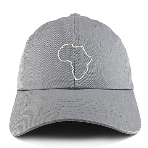 Trendy Apparel Shop Africa Map Outline Solid Adjustable Unstructured Dad Hat