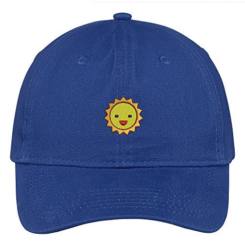 Trendy Apparel Shop Happy Sun Embroidered Soft Brushed Cotton Low Profile Cap