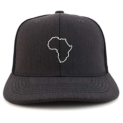 Trendy Apparel Shop Africa Map Outline Two Tone Mesh Back Trucker Baseball Cap