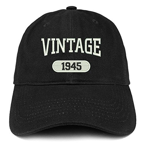 Trendy Apparel Shop Vintage 1945 Embroidered 76th Birthday Relaxed Fitting Cotton Cap